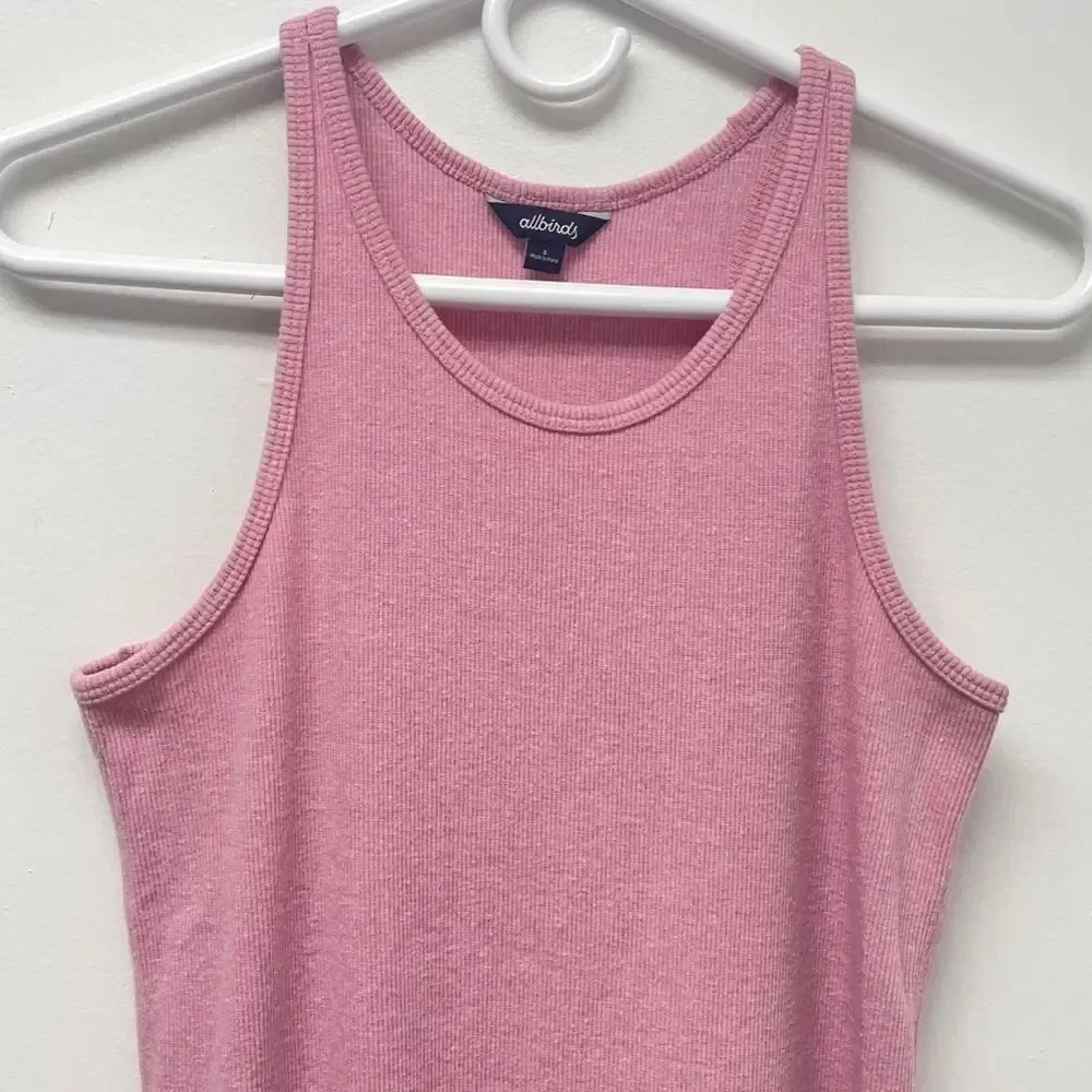 Allbirds Ribbed Tank Dress, women’s size small, lavender baby pink sustainable